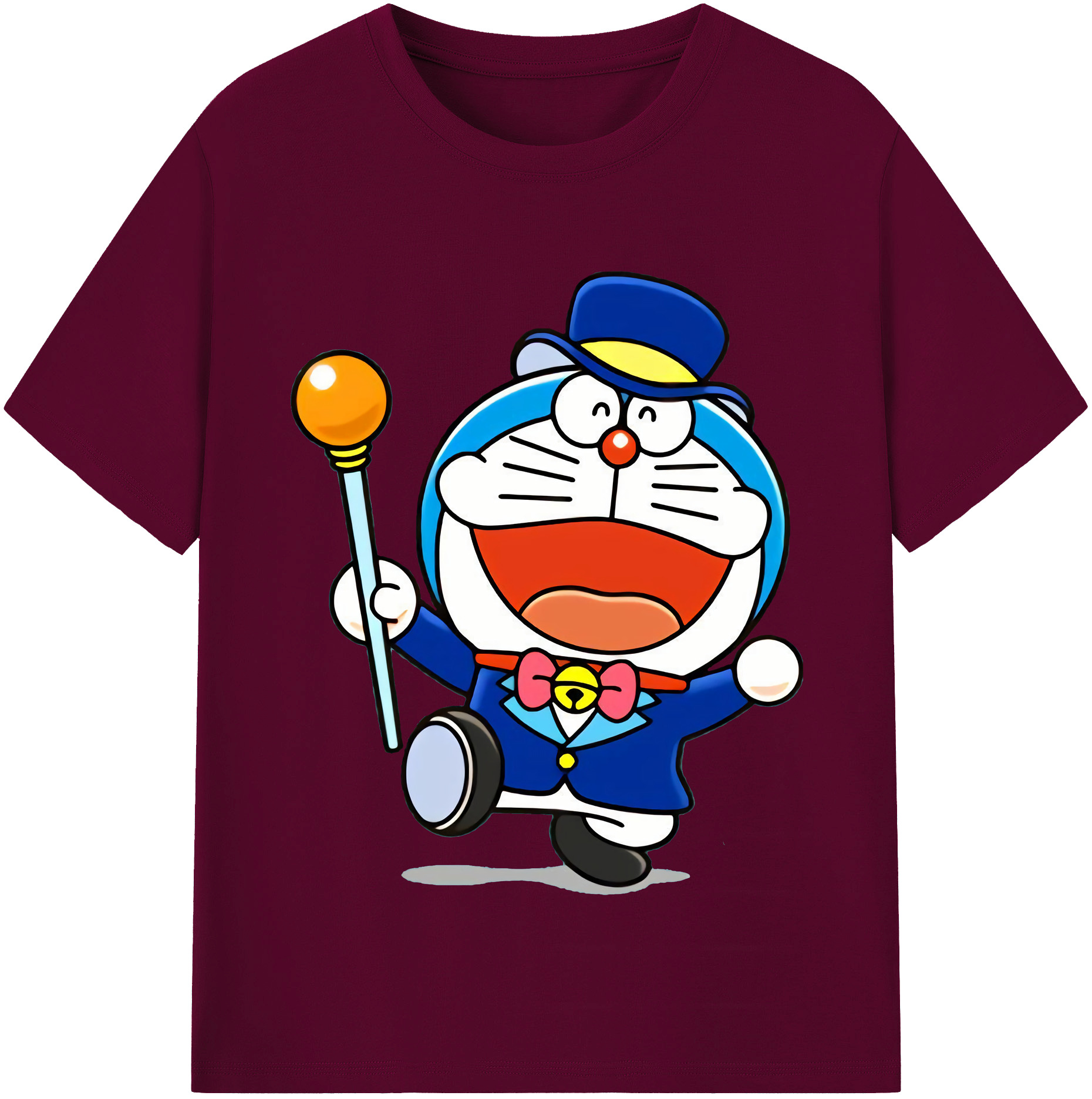 （画像用） ドラえもん Doraemon レディースカジュアルプリントTシャツ（綿100％）